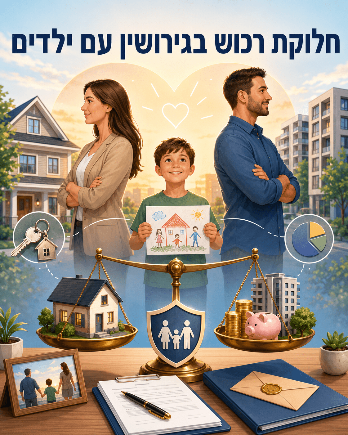 חלוקת רכוש בגירושין עם ילדים: 7 הנושאים החשובים חלוקת רכוש בגירושין עם ילדים